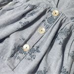 ZARA  Embroidered Cotton Poplin Shirt Size Large Photo 4