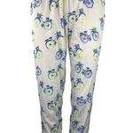 Aerie Gray Bicycle Print Elastic Waist Pull On Crop Sweat Jogger Pants Size XS Photo 0