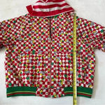Vintage Oilily Reversible Jacket Quilt Lined Cats Lover And Christmas Size S Red Photo 7
