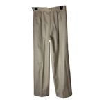 Valentino Miss V Pants Women Small Tan Beige Pleated Straight Leg Trouser Luxury Photo 1