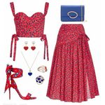 Carolina Herrera NWOT  RED HEART PRINT CORSET BODICE TOP WITH TIE Photo 3