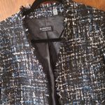 Bagatelle  Navy Silver Metallic Tweed Biker Jacket sz small Photo 4
