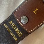 Ariat Tooled Leather Belt with Silver Buckle Large Brown Photo 4