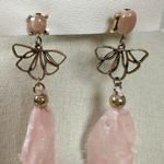 Free People Dainty Coquette Fairy Lulu Pink Ribbon Dangle Earrings NWT Lotus Photo 4