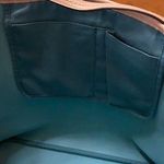 Coach  Parker Blue/Green Leather Tote with Original Hangtags Photo 1