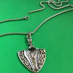 Titanium Steel Rattlesnake Pendant Necklace for Men Women Silver Photo 5