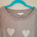 LC Lauren Conrad Gray Heart Print Sweater Photo 1