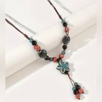 Bohemian Ethnic Style Handmade Beads Ceramic Necklace Adjustable‎ up to 26” Photo 5