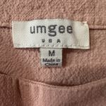 Umgee  Oversized Peplum Top Size Medium Pink Ruffles Cotton Blouse Short Sleeve Photo 3