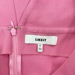 Likely  Helena One Shoulder Front Slit Mini Dress Pink Size 6 Photo 9