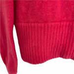 J.Crew  Alpaca Merino Wool Sweater Hot Pink Button Detail Crewneck Size XSmall Photo 7