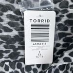Torrid NEW Chiffon Kimono Shirt Cheetah Animal Print Women's Size 1X Button Down Photo 7