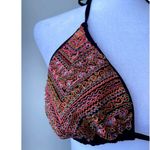Vintage Beaded Embroidered Multicolor Boho Indie Bikini Strappy halter Top. Red Size M Photo 1