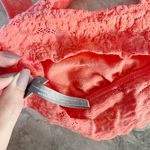 Aerie Coral Lace Cross-Back Bralette Photo 6