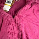 Mason & Belle Size M Mauve Business Casual Dot Blouse Top NWT Textured Career Photo 4