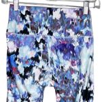 Fabletics  Pants Womens XS‎ Blue Pink Watercolor Leggings Sheer Mesh Athleisure Photo 3