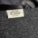 Vintage 80s Dark Gray Double Breasted Wool Cashmere Velvet Collar Coat Size 14 Photo 8