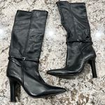 Reiss Caitlin Leather Knee High Boots Black Leather Size 39 Photo 5