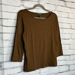 Vintage Lauren Ralph Lauren Brown Longsleeve Top Women’s M Preppy Minimalist Y2K Size M Photo 1