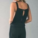 Flynn Skye Party Jumpsuit Overalls Black Rayon Flare Cut - Size Medium Photo 2