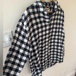 Riders By Lee Vintage Authentic Riders Jeanswear Women’s Flannel L Black White Button-Up Shirt Photo 5