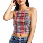 Free People  Real Love Plaid Tank Top S Photo 3