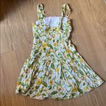 ZARA  Yellow and Green Floral Dress Photo 2