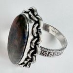 SUNSET Sodalite Genuine Stone 925 Sterling Silver Ring Blue Photo 4