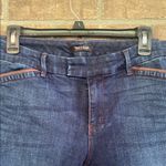 White House | Black Market  Indigo Skinny Cropped jeans with faux leather accents Photo 1