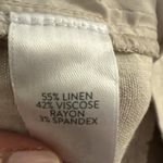 J.Jill  Pants Women’s Beige Linen Blend CropCuffed Hem Chinos Stretch Waist Sz Lp Photo 3