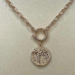 Ettika Fashion Jewelry Gold Bulky Chain Coin Pendant Choker Necklace GTN3179 NWT Photo 1