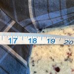 Maison Cinqcent Womens Fringe Plaid Button Down Shirt Blue Black Size Small Photo 6