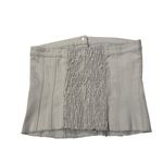 ZARA NWT Denim Crop Top Corset Bustier Subtle Sheen Sparkle Shimmer Silver, Sz S Photo 6