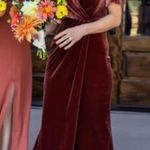 Revelry Giselle Velvet Dress Terracotta Brown Size 2 Photo 2