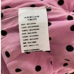 Faithfull the Brand Pink and Black Polka Dot Puff Sleeve Midi Dress Photo 2