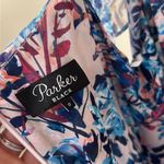 Parker RTR Black Floral Silk Maxi Gown Size 0 Photo 4