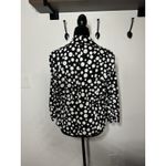 Frank Lyman Open Jacket Women’s Size 8 Black White Polka Dot Shimmer Stretch Photo 2
