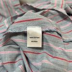 NWT J Jill Button Up Sz XS Vertical Stripe Long Sleeve Gray Pink Office Business Photo 4