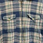 Vintage Zip Up Plaid Flannel Shirt Shacket Women’s Size Large 2 Chest Pockets Photo 5