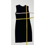 Vince  Ribbed Knit Fitted Pencil Midi‎ Dress Sleeveless Scoop Neck Black Large Photo 5