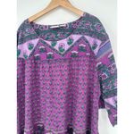 Vermont Country Store Floral Midi Dress Purple 2X Pockets Peasant Boho Prairie Photo 1