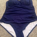 Aqua Eve Plus Size Swimsuit for Women Tummy Control One Piec... Blue Photo 6