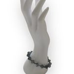 Graphite Crystal bracelet, dark gray single strand fashion jewelry Photo 2