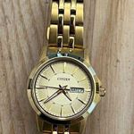 Citizen Ladies Watch Gold Tone Bracelet, Dial, Hands, Day Date Window Photo 4