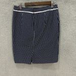The Limited  Pencil Skirt Women 6 Navy White Polka Dot Pockets‎ Office Preppy Photo 1