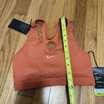 Nike  NWT Swoosh Icon Clash Medium Support 1-piece‎ Pad V-neck Sports Bra Orange Photo 6