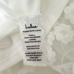 Lulus NEW Look So Sweet White Embroidered Lace Mini Dress Party Ruffle M Photo 9