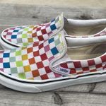 Vans Colored Checkered Slip On Sneakers Size 6.5 Photo 0