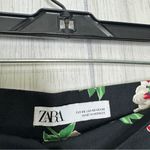 ZARA Cotton Floral High Waisted Tie Ankle Balloon Pants size XS Extra Small Photo 7