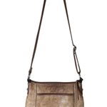 Fossil VTG  Genuine Leather Brown Crossbody Bag Tan Satchel Zip-Top Key Charm Y2K Photo 1